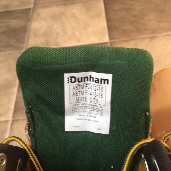 Size 13 6E Dunham 8000 6 inch safety toe boot. Wheat color. - Picture 4 of 8